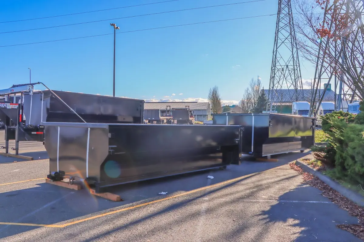 Roll-off dumpster ready for waste disposal at job site for 6 Yard Dumpster Rental in Diboll